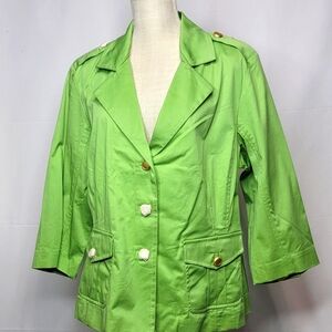 NEW NEW NEW!! Plus Size Gorgeous Green Jacket by Joan Rivers Size 1X #293‎